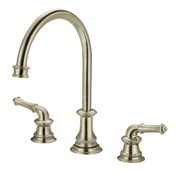 Just Two Handle Kitchen Widespread Faucet- Polished Nickel JRL-1190-N